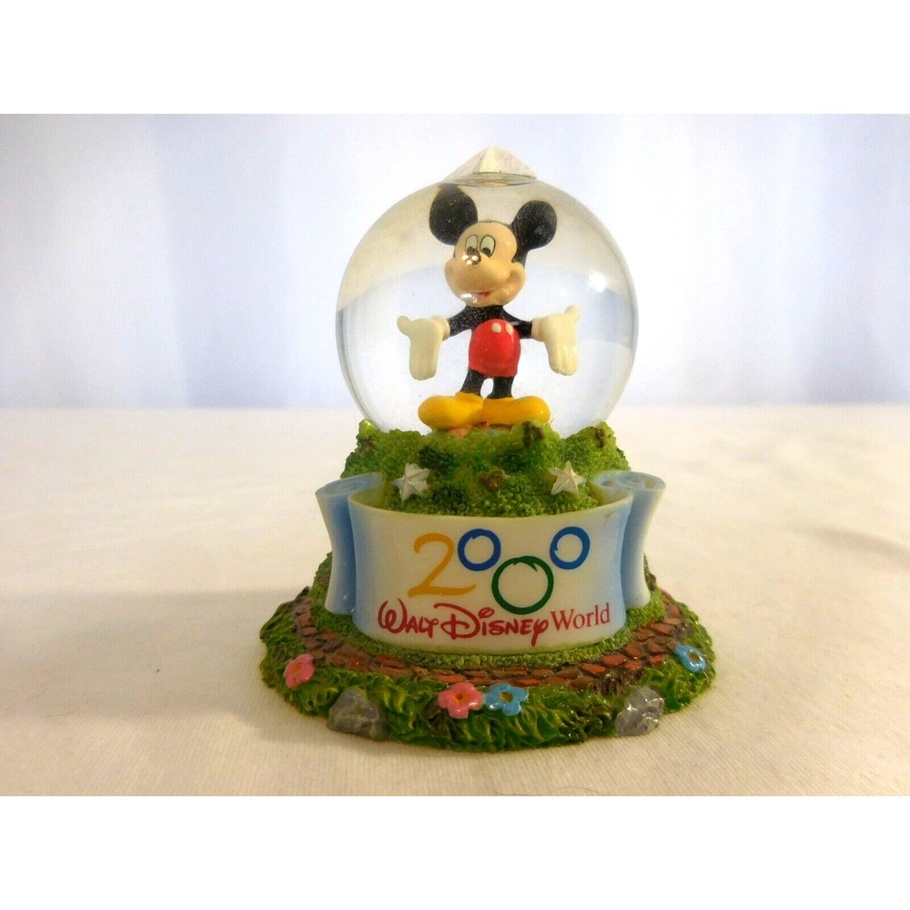 Walt Disney World 2000 Millennium Mickey Mouse 3" Snow Globe Mini Water Ball